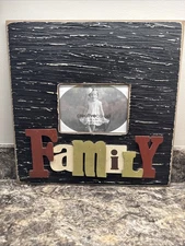 “Creative Co-op” Family 15.5 X 15.5 Wall Frame Holds 5 X 7 Photo Black MDF Wood