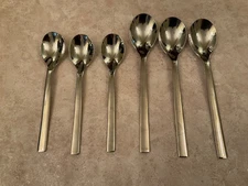 HTF 6 WMF CROMARGAN1 8/10 STAINLESS SPOONS, 3 OVAL SOUP,  3 TEASPOONS WMF216