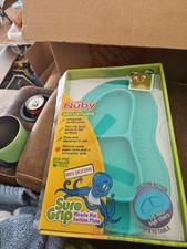 Nuby Baby Led Feeding Sure Grip Miracle Mat Section Plate BPA free Aqua Placemat