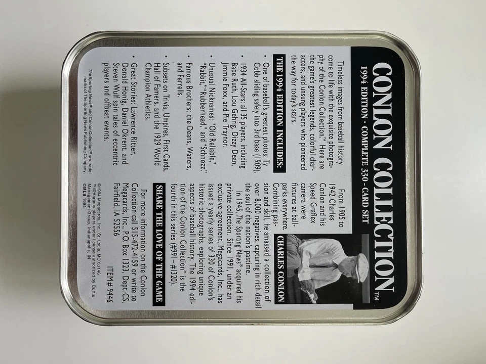 Colección Conlon Edición 1994 - Juego Completo de Cartas 330 MLB Caja Abierta Foto 2 de 3