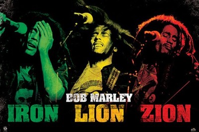 Poster Studio B - Bob Marley I.L.Z Trio Iron Lion Zion Music 24x36'' NEW Wall Art