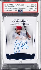 2018 PANINI FLAWLESS SIGNATURES SAPPHIRE JOEY VOTTO /7 PSA 10 AUTO 10