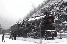PRR K4 4-6-2 1361 on display at Horseshoe Curve, PA Feb 1969 8.5 x 11 Photo