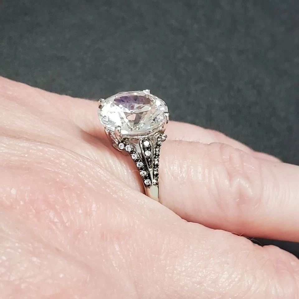 Кольцо Lorenzo из белого золота и белого сапфира размер 6,5 - Изображение 3 из 4