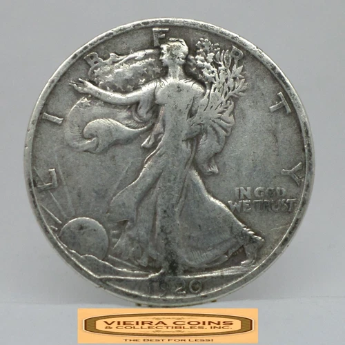 1920-D Walking Liberty Half Dollar, 90% Silver - #C58408NQ