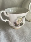 285e Royal Albert ROA156 Footed Cup & Saucer Set White Roses Yellow Pink — photo 5