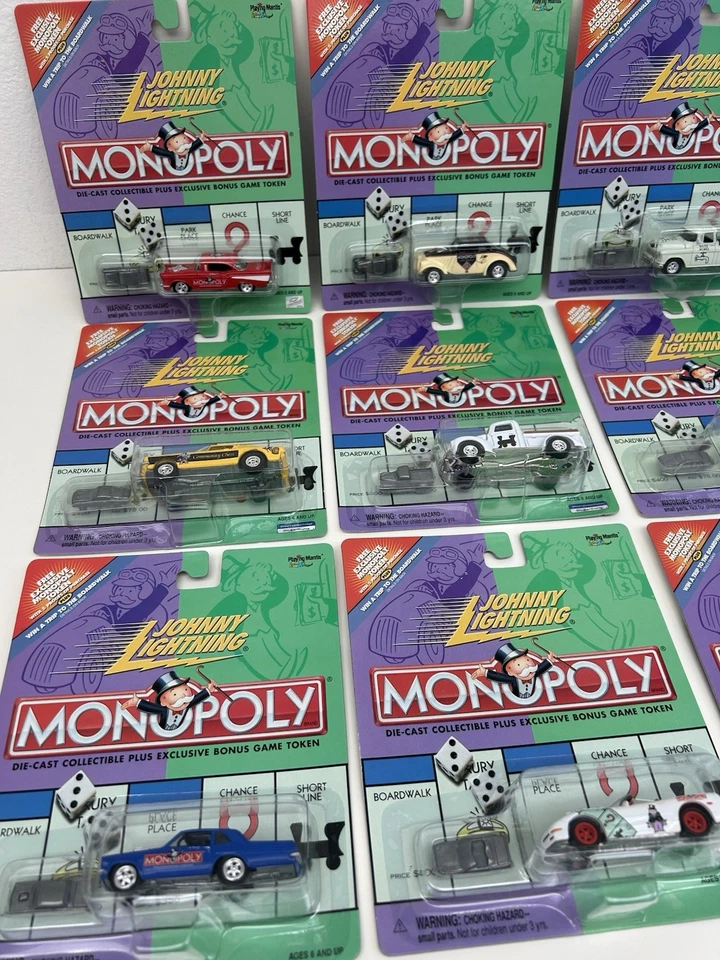 Johnny Lightning Monopoly Complete Set w/ Game Token Cars & Factory Box-2000-NEW - Image 4 of 4