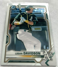 2021 Bowman Chrome Baseball Prospects Logan Davidson Oakland Athletics #BCP-115