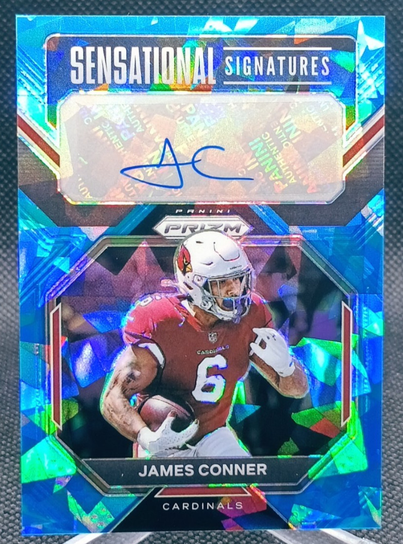 James Conner 2022 Panini Prizm Sensational Signatures Blue Ice Prizm /99 #SS-JCO