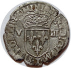 🇫🇷 Henri III Huitième d'écu, croix de face Nantes