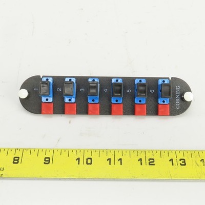 Corning CCH-CP06-38 6 Port Fiber Optic Adapter Panel W/6 SM Simplex SC PB