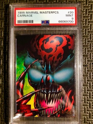 1995 Marvel Masterpieces Carnage #20 PSA 9 MINT - Art by Nelson Tough Grade HTF