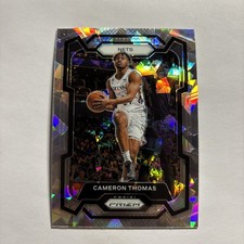2023-24 Panini Prizm Basketball Cameron Thomas Silver Cracked Ice Prizm #113