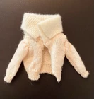 Vintage Barbie Fashion PAK Pink Cardigan Sweater 1962 JAPAN White Collar