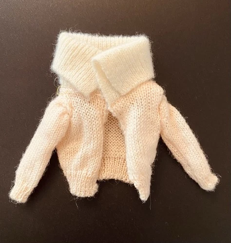 Vintage Barbie Fashion PAK Pink Cardigan Sweater 1962 JAPAN White Collar