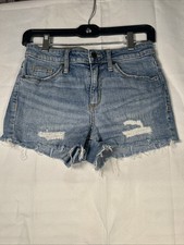Universal Thread Denim High-Rise Shortie Shorts Size 2 26R Cut Off Distressed
