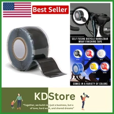 Self-Bonding Waterproof Silicone Handlebar Tape – 10 Ft for Road & Mountain B...