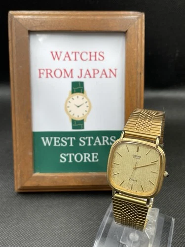 [Excellent] Vintage Seiko Dolce 9521-5100 Gold Quartz Men's Watch From JAPAN