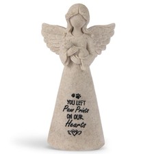 Granite Cat Memorial Angel Statue - Sympathy Gift for Cat Lovers, Pet Memoria...