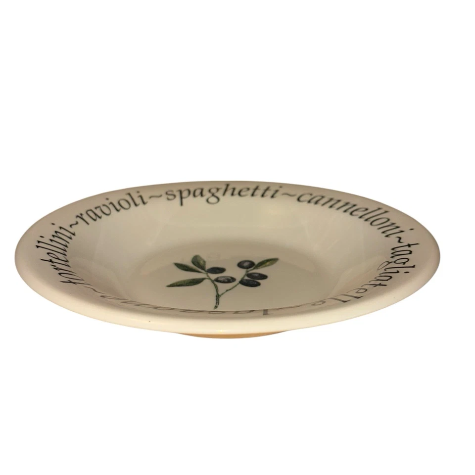 Creative Tableware Italian Pattern Ceramic Bowl Pasta Spaghetti Dish 26cm VGC - Image 3 of 4