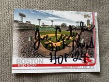 Joe Castiglione Signed 2019 Topps Boston Red Sox Fenway Park Card #160 HOF 2024