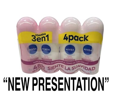 Nivea ANTIPERSPIRANT 4-Pack Clarified (whitening) Roll Deodorants *FREESHIPPING*