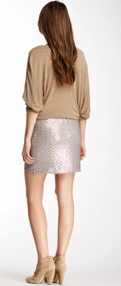 Minifalda Ella Moss Joliet Lentejuelas Zig Zag Rayas Rubor Multi 6 10 $168 Foto 3 de 4