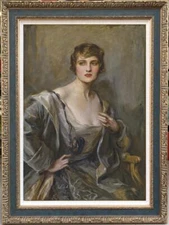 Handmade Old Master-Art Antique Oil Painting Women girl on canvas 24"x36"