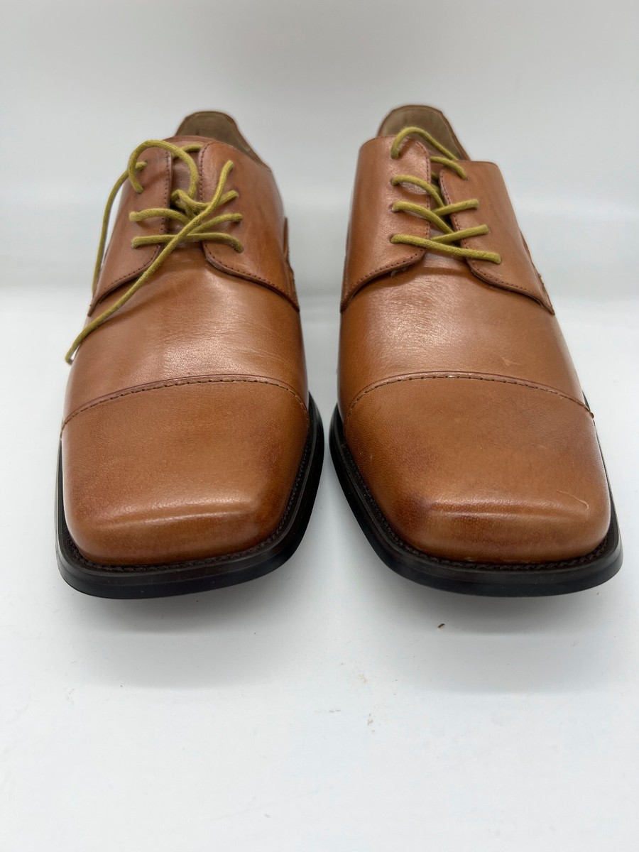 Zengara Mens Brown Oxford Dress Cap Toe Leather Upper  display picture 3