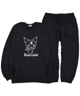 Sanrio Characters Kuromi Brushed Lining Sweatshirt Pants Set JP LTD Original