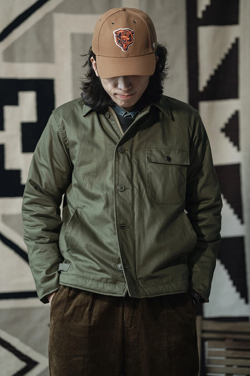 Non Stock US Navy A-2 Deck Jacket Winter Men's Sherpa Lined Coat Army Green  | eBay