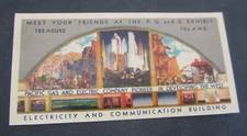 Old 1939 PG&E - Gas Electric EXHIBIT San Francisco Expo LABEL - Treasure Island
