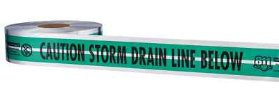 3''x1000' Detectable Underground Warning Tape Caution Storm Drain Line Below Roll