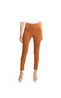 Bagatelle Faux Suede Whiskey Brown Pull On Leggings L