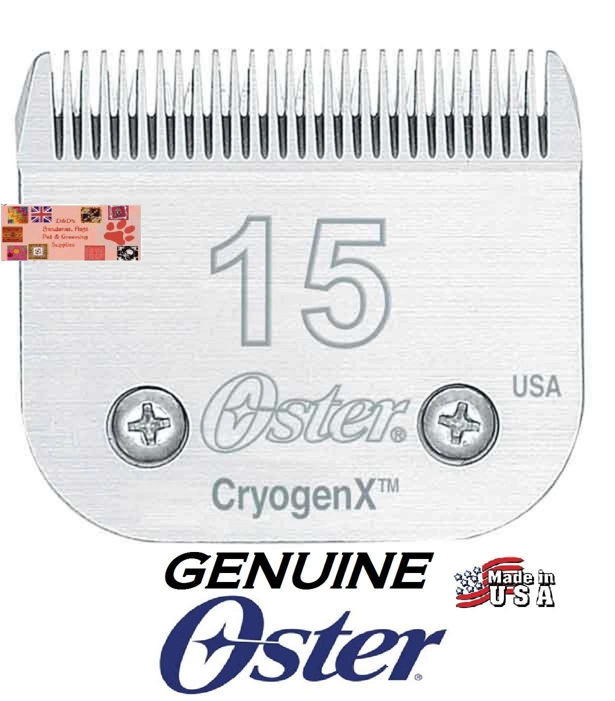 GENUINE Oster A5 CryogenX 15 BLADE*Fit Many Andis,Wahl Clippers AG PET GROOMING