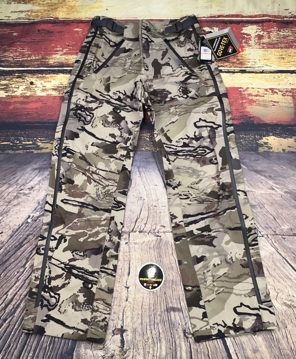 Under Armour Goretex Camo Pants Mens Small Waterproof Rain Fishing Hunt  $350 NWT