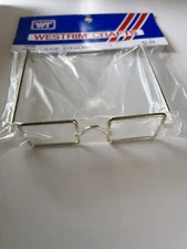 Vintage DOLL GLASSES 3 1/2" Westrim Crafts Gold Tone Wire Rimmed-NEW