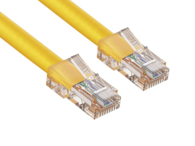 7ft Cat6 UTP Non-Booted Ethernet Network Patch Cable 24AWG Bare Copper, Yellow