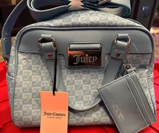 NWT Juicy Couture Heritage Blue Miss Juicy Satchel Purse Bag