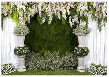 10x8ft Wedding Backdrop Beautiful Flowers Photograph Backgrounds for Ceremony...