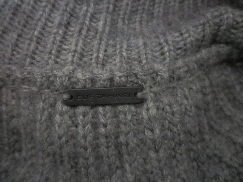ELIE TAHARI CASHMERE WOOL OMBRE 双层针织衫 M — 第 4/4 张图片