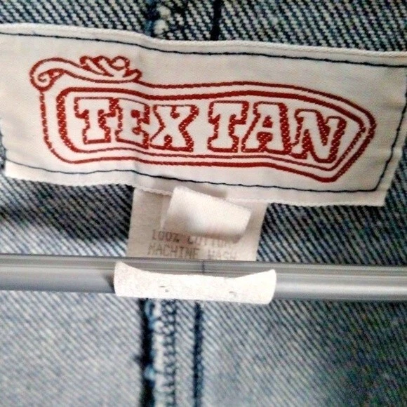 Винтажный Tex желтовато-коричневый джинсовой ткани Duster Тренч куртка размер M средний - Изображение 3 из 4