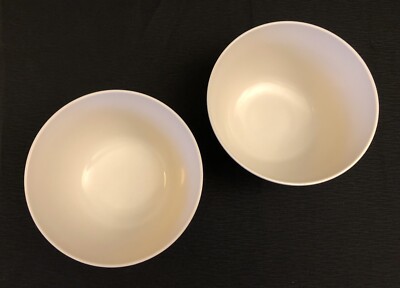 2-TarHong 6”x3” White Serving/Cereal Bowls-Orange-Yellow-Blue