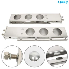 Stainless Steel Mud Flap Hanger w/ Light Cutouts Spring Loaded 2 1/2 Pattern 30"