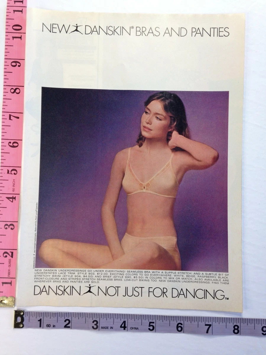 Danskin Bras & Panties lingerie fashion model photo - 1982 Vintage Print Ad  80's