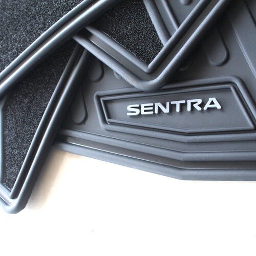 Floor Mats Set of All weather OEM NISSAN SENTRA 2014-2019 grey letters - Picture 1 of 6