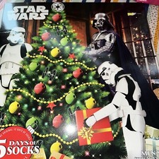 Men's Star Wars 15 Days of Socks Advent Calendar Christmas Size 6-12 NEW