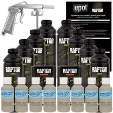 UPOL Raptor Khaki Urethane Spray-On Truck Bed Liner W/Free Spray Gun 8L