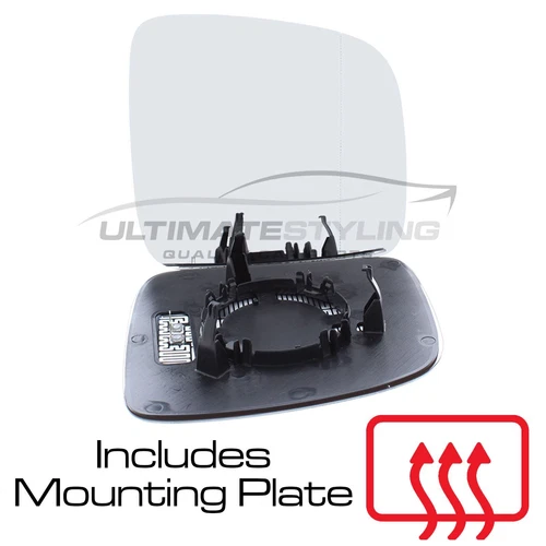 Wing Mirror Glass VW Transporter T5 Van 2003-2010 Heated Aspherical Drivers Side