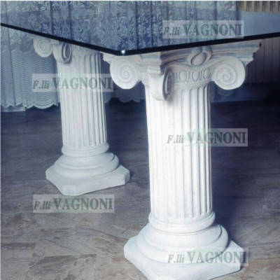 Coppia Colonne Colonna Capitelli patrasso cemento e marmo Tavolo arredo h  75